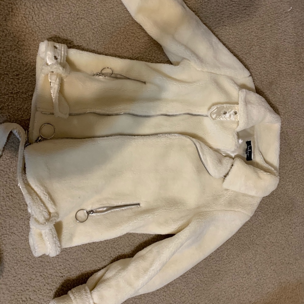 Lulus brand Sherpa biker style jacket